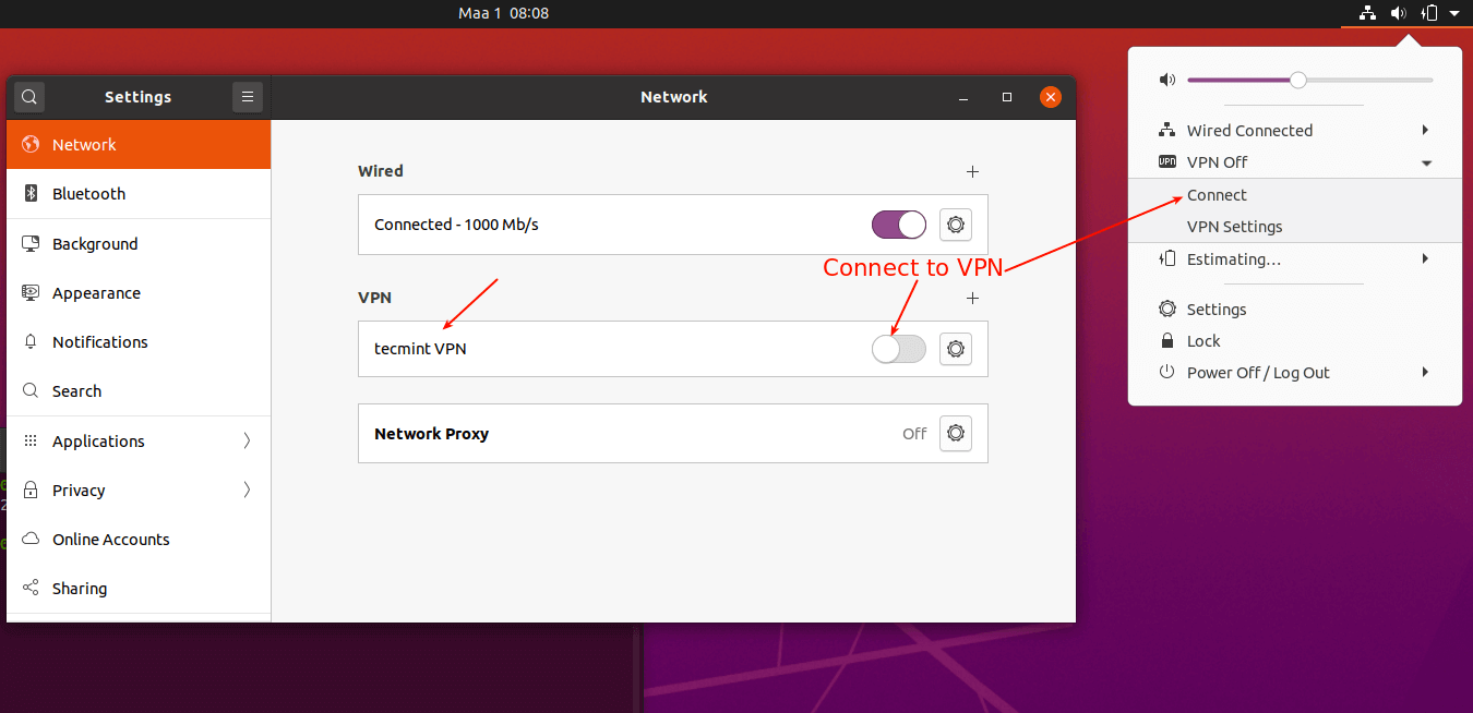 连接到VPN